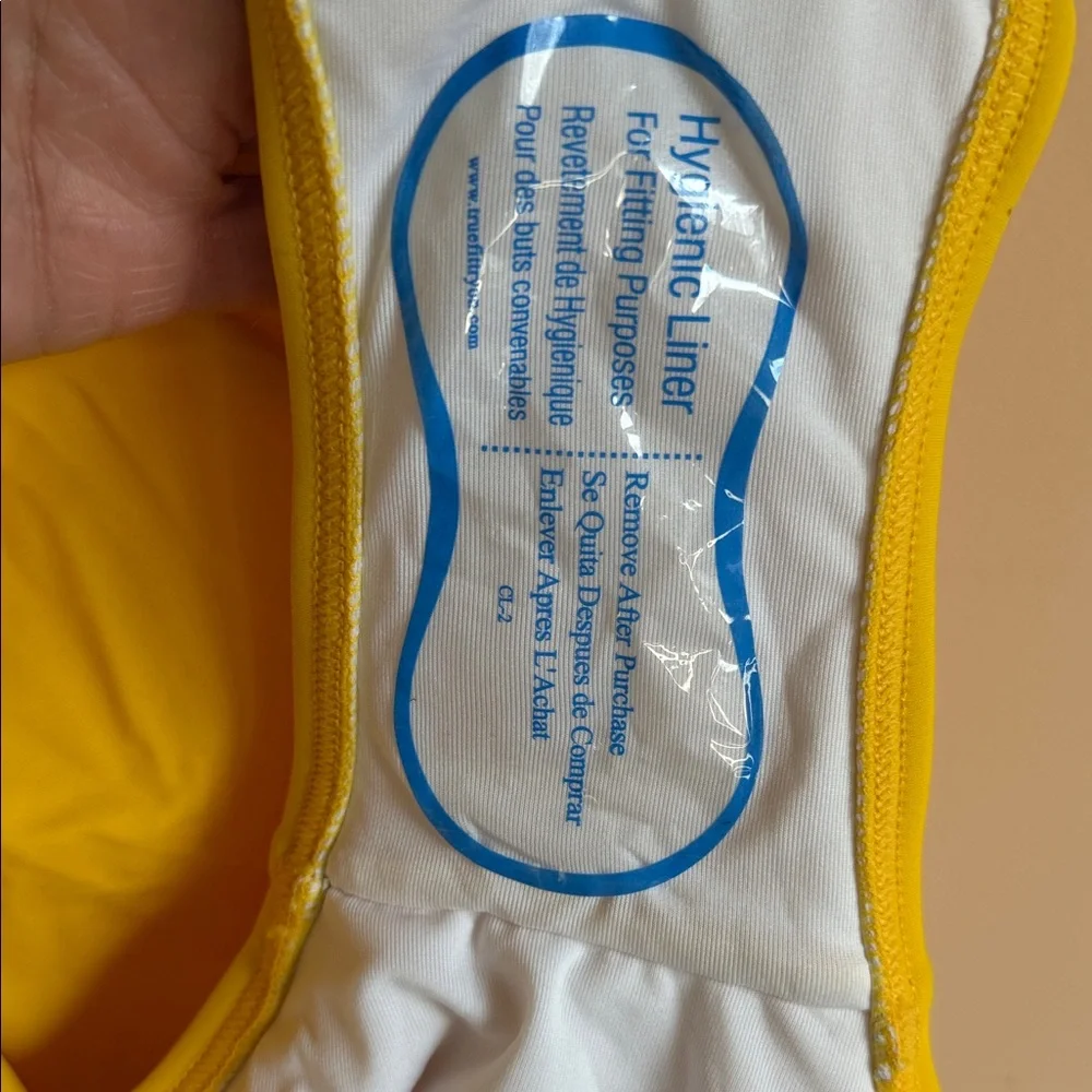 DKNY Yellow Ruffle One-Piece Swimsuit - Picture 10 of 10